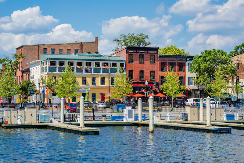Fells Point Waterfront Shopping District in Baltimore