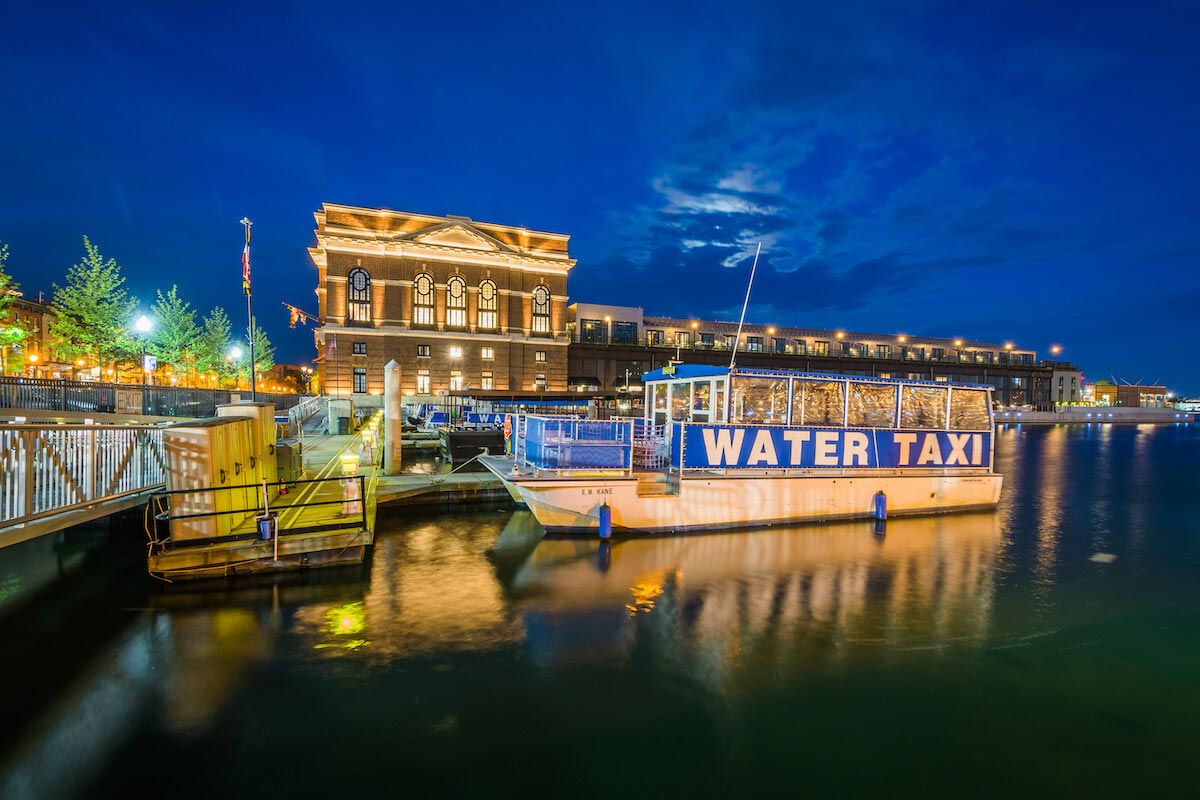 Water Taxi in Fells Point Neighborhood in Baltimore, MD