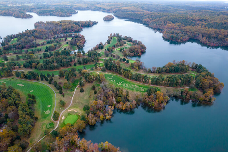 Aerial View of Pine Ridge Golf Course near Baltimore, MD