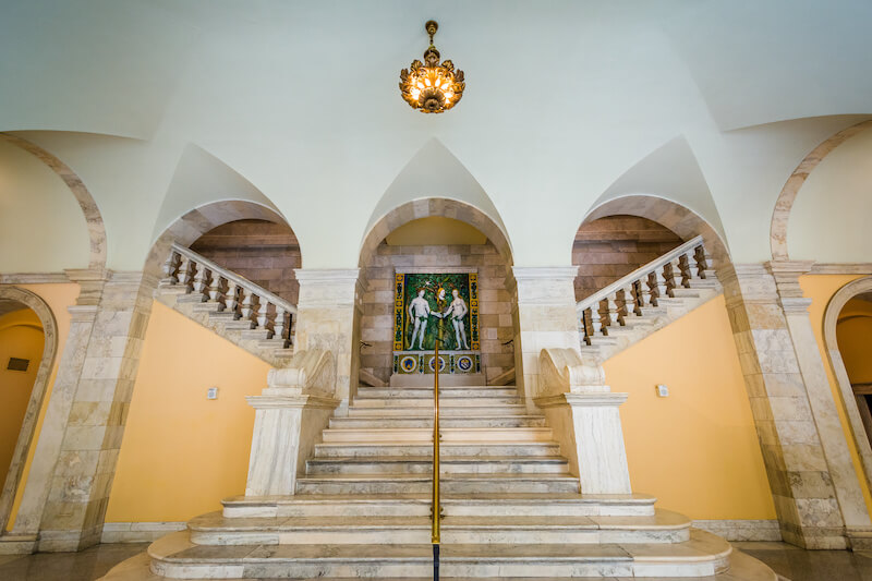 Inside Walters Art Museum in Baltimore
